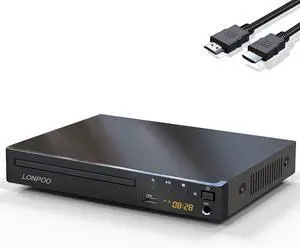 DVD Player with HDMI for TV, Region Free DVD Player | with Full HD Picture Quality,Microphone Port,USB Playback,HDMI & AV Cable Included,Not Support Bluray DVD Player with HDMI for TV, Region Free DVD Player | with Full HD Picture Quality,Microphone Port,USB Playback,HDMI & AV Cable Included,Not Support Bluray