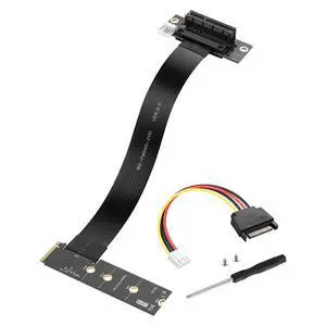 M.2 M-Key PCI-E4.0 2280 NGFF to 90 Degree PCIe X4 Extender Cable M2 to PCI-E 4X Female Riser Cable for M2 2230 (M.2 90 Degree Right) M.2 M-Key PCI-E4.0 2280 NGFF to 90 Degree PCIe X4 Extender Cable M2 to PCI-E 4X Female Riser Cable for M2 2230 (M.2 90 Degree Right)