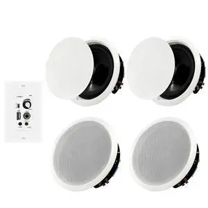 6.5'' Bluetooth in Ceiling Speakers with Wall Amplifier Receiver 600W Flush Mount Ceiling & in-Wall Speaker System for Home Theater Office Bathroom Living Room Kitchen(2Pairs) 6.5'' Bluetooth in Ceiling Speakers with Wall Amplifier Receiver 600W Flush Mount Ceiling & in-Wall Speaker System for Home Theater Office Bathroom Living Room Kitchen(2Pairs)