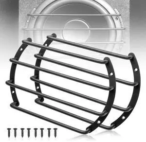 8 Inch Metal Subwoofer Grill, 4 bar Audio Speaker Grill Cover Protector, 8 Inch Black Car Bar Grille Sub Grill Cover, 8 Inch 4 Bar 2PCS 8 Inch Metal Subwoofer Grill, 4 bar Audio Speaker Grill Cover Protector, 8 Inch Black Car Bar Grille Sub Grill Cover, 8 Inch 4 Bar 2PCS