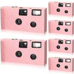 6 Pack Disposable Cameras - 35mm Single Use with Flash, Black & White Film for Weddings, Parties & Travel 6 Pack Disposable Cameras - 35mm Single Use with Flash, Black & White Film for Weddings, Parties & Travel