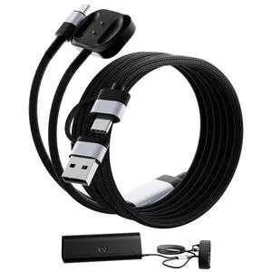 Magnetic Charger for Meta Ray-Ban Display Glasses & Neural Band | 2-in-1 Fast Snap-On Magnetic Charging Cable with Overvoltage & Overheat Protection Magnetic Charger for Meta Ray-Ban Display Glasses & Neural Band | 2-in-1 Fast Snap-On Magnetic Charging Cable with Overvoltage & Overheat Protection