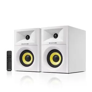 SW205 2.0 Bookshelf Speakers, Room-Filling Expanded Stage, Dual-DSP | Built-in 24bit DAC, Bluetooth 5.4/Optical/AUX, 80W 4" Glass Fiber Woofer & Silk Dome Tweeter, Wireless RF Remote (Pair,White) SW205 2.0 Bookshelf Speakers, Room-Filling Expanded Stage, Dual-DSP | Built-in 24bit DAC, Bluetooth 5.4/Optical/AUX, 80W 4" Glass Fiber Woofer & Silk Dome Tweeter, Wireless RF Remote (Pair,White)