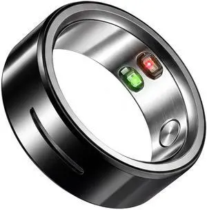 Smart Ring for Men/Women,Ceramic & 316L Steel Sleep/Heart/SpO2/Activity Tracker,No Subscription,IP68,Vibration Alerts,Touch Control,iOS/Android(Black, 6) Smart Ring for Men/Women,Ceramic & 316L Steel Sleep/Heart/SpO2/Activity Tracker,No Subscription,IP68,Vibration Alerts,Touch Control,iOS/Android(Black, 6)