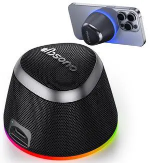 2 in 1 Portable Magnetic Bluetooth Speaker, Phone Stand, Black | Gifts for Adults Teens, Mini Speakers, IPX5 Waterproof, Loud Sound, 9 Light Modes, TWS, Home/Office/Travel Essentials 2 in 1 Portable Magnetic Bluetooth Speaker, Phone Stand, Black | Gifts for Adults Teens, Mini Speakers, IPX5 Waterproof, Loud Sound, 9 Light Modes, TWS, Home/Office/Travel Essentials