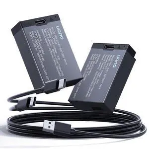 LP-E17 Battery with USB-C Fast Charging for Canon EOS R50 R8 R10 R100 RP T6i T7i T8i T6S SL2 SL3 M3 M5 M6 77D 200D 250D 750D 760D 800D 8000D - Real Capacity,Replacement Batteries(2 Pack) LP-E17 Battery with USB-C Fast Charging for Canon EOS R50 R8 R10 R100 RP T6i T7i T8i T6S SL2 SL3 M3 M5 M6 77D 200D 250D 750D 760D 800D 8000D - Real Capacity,Replacement Batteries(2 Pack)