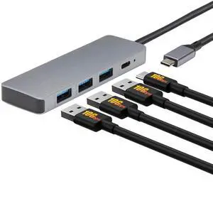 USB 3.2/3.1 Gen 2 Multiport USB C Hub Dock, 10Gbps, USB-C to 1xUSB-C/3xUSB-A, Works with Windows/Mac, Silver, Black USB 3.2/3.1 Gen 2 Multiport USB C Hub Dock, 10Gbps, USB-C to 1xUSB-C/3xUSB-A, Works with Windows/Mac, Silver, Black