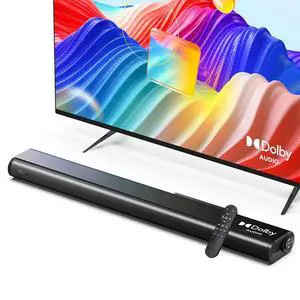 2.2ch Dolby Soundbar for Smart TV, 200W Peak Power, 6 Drivers - 2 SUBWOOFER/ 2 Tweeter Build-in, Deep Bass/Clear Voice, 3D Surround Speakers w/HDMI ARC/Opt/BT 5.3, TV/PC Sound Bar-35.4" Long 2.2ch Dolby Soundbar for Smart TV, 200W Peak Power, 6 Drivers - 2 SUBWOOFER/ 2 Tweeter Build-in, Deep Bass/Clear Voice, 3D Surround Speakers w/HDMI ARC/Opt/BT 5.3, TV/PC Sound Bar-35.4" Long