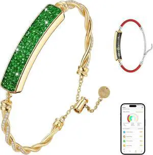2-in-1 Crystal-Inlaid Smart Bracelet for Women, Jewelry Fitness Tracker with Heart Rate, Sleep & Cycle Tracking, IP68 Waterproof, Interchangeable Bands, Compatible with iOS & Android 2-in-1 Crystal-Inlaid Smart Bracelet for Women, Jewelry Fitness Tracker with Heart Rate, Sleep & Cycle Tracking, IP68 Waterproof, Interchangeable Bands, Compatible with iOS & Android
