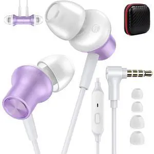 3.5mm Headphones Wired Earbuds for Chromebook Laptop PC, Purple | Noise Isolating Ear Buds Wired Plug in Audio Jack Mic/Mute HiFi Stereo Headphone Cord Earphones for Kindle Fire Laptop School 3.5mm Headphones Wired Earbuds for Chromebook Laptop PC, Purple | Noise Isolating Ear Buds Wired Plug in Audio Jack Mic/Mute HiFi Stereo Headphone Cord Earphones for Kindle Fire Laptop School