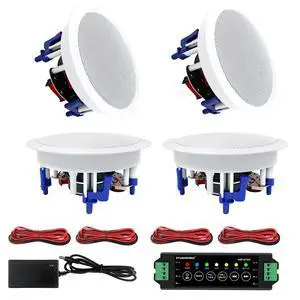 5.25 Inch Bluetooth Ceiling Speakers,600W Great for Home Theater, Living Room, Office,Kichten,Study Room,Basement,Covered Patio and Flush Mounts(4 Speakers) 5.25 Inch Bluetooth Ceiling Speakers,600W Great for Home Theater, Living Room, Office,Kichten,Study Room,Basement,Covered Patio and Flush Mounts(4 Speakers)