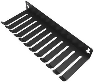 Wall Mount Cable Hanger Cable Rack Organizer Holder 11 Slots | Cord Management Cable Storage,Steel, Black (9INCBH) Wall Mount Cable Hanger Cable Rack Organizer Holder 11 Slots | Cord Management Cable Storage,Steel, Black (9INCBH)