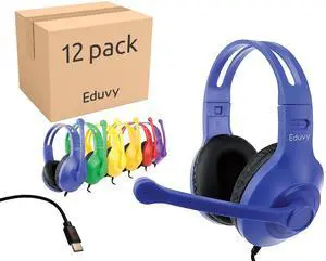 Bulk Type C Headphones for Classroom with Microphone. Heavy-Duty School Pack Wired Headphones for Students with Rotating Boom Mic. Fits USB C Ports on laptops and Tablets. (12 Pack Mixed Color) Bulk Type C Headphones for Classroom with Microphone. Heavy-Duty School Pack Wired Headphones for Students with Rotating Boom Mic. Fits USB C Ports on laptops and Tablets. (12 Pack Mixed Color)