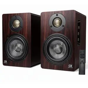 H3 Powered Bluetooth Bookshelf Speakers, 100W | Carbon Fiber Woofer, Silk-Dome Tweeter, 24-Bit Optical/USB-C DAC/AUX, PC/Computer/Turntable/Record Player/TV Compatible H3 Powered Bluetooth Bookshelf Speakers, 100W | Carbon Fiber Woofer, Silk-Dome Tweeter, 24-Bit Optical/USB-C DAC/AUX, PC/Computer/Turntable/Record Player/TV Compatible