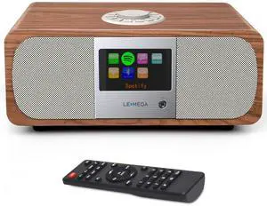 M3+ Internet Radio, Podcasts,Spotify, Bluetooth, FM Stereo, Walnut | Full colour display, 40 presets, remote control, acoustic wooden cabinet, headphone jack, USB, AUX-in, dual alarms clock M3+ Internet Radio, Podcasts,Spotify, Bluetooth, FM Stereo, Walnut | Full colour display, 40 presets, remote control, acoustic wooden cabinet, headphone jack, USB, AUX-in, dual alarms clock
