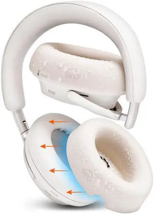 SweatZ QC Ultra Patented Protective Earpad Covers Compatible with Bose QuietComfort Ultra Gen 1 & Gen 2 by Wicked Cushions | Sweatproof & Washable | White Smoke SweatZ QC Ultra Patented Protective Earpad Covers Compatible with Bose QuietComfort Ultra Gen 1 & Gen 2 by Wicked Cushions | Sweatproof & Washable | White Smoke
