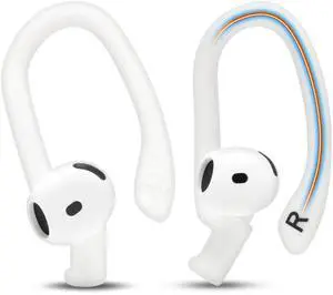 HookZ Compatible with Airpods 4 - Adjustable Custom Fit Over-Ear Hooks by Wicked Cushions | Malleable Core for Individual Fit, Secure & Comfortable, Patent Pending | White HookZ Compatible with Airpods 4 - Adjustable Custom Fit Over-Ear Hooks by Wicked Cushions | Malleable Core for Individual Fit, Secure & Comfortable, Patent Pending | White