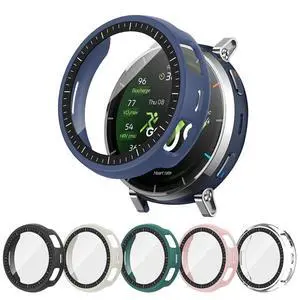 6 Pack Case Compatible for Amazfit Active 3 Premium with Tempered Glass Screen Protector, Shockproof Bumper Protective Cover Compatible with Amazfit Active 3 Premium 6 Pack Case Compatible for Amazfit Active 3 Premium with Tempered Glass Screen Protector, Shockproof Bumper Protective Cover Compatible with Amazfit Active 3 Premium