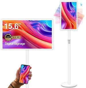 15.6" Digital Signage Display 10000 mAh Capacitive Touch Screen Advertising Display with Wireless Screen Mirroring, All in One LCD Screen HDMI-in with Android 13(2+32GB) 15.6" Digital Signage Display 10000 mAh Capacitive Touch Screen Advertising Display with Wireless Screen Mirroring, All in One LCD Screen HDMI-in with Android 13(2+32GB)