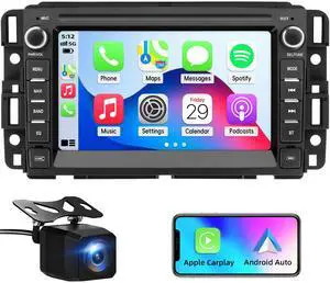 Car Radio for Chevy Silverado 2007-2013 with Carplay Backup Camera | Radio for Chevy Silverado 1500 Tahoe GMC Sierra Yukon with Carplay Android Auto Backup Camera,2GB 64GB Car Radio for Chevy Silverado 2007-2013 with Carplay Backup Camera | Radio for Chevy Silverado 1500 Tahoe GMC Sierra Yukon with Carplay Android Auto Backup Camera,2GB 64GB