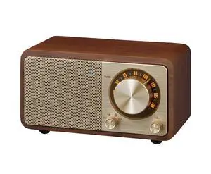 WR-7GW Wood Cabinet Mini Bluetooth Speaker with FM Tuner and Aux-in Special Edition Color Gold/Walnut WR-7GW Wood Cabinet Mini Bluetooth Speaker with FM Tuner and Aux-in Special Edition Color Gold/Walnut