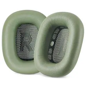 Upgraded Sheepskin Leather Replacement air pods max Ear Cushions Pads Compatible with Apple AirPods Max Headphones (Green). Easy DIY Fit | High-Density Foam | Strong Magnet Upgraded Sheepskin Leather Replacement air pods max Ear Cushions Pads Compatible with Apple AirPods Max Headphones (Green). Easy DIY Fit | High-Density Foam | Strong Magnet