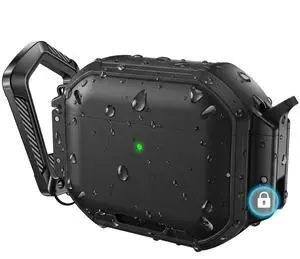 Waterproof Case with Lock for AirPods Pro 3 | IP68 waterproof, Mil-grade drop-proof, Secure lock, Keychain & stand. Hard protection for AirPods Pro 3 Waterproof Case with Lock for AirPods Pro 3 | IP68 waterproof, Mil-grade drop-proof, Secure lock, Keychain & stand. Hard protection for AirPods Pro 3