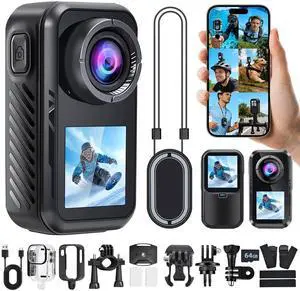 4k 60FPS Mini Body Camera,New Upgrade Action Camera With Wifi,High-Definition Image/64GB/Eis Stabilization/30m Waterproof Pov Camera,Sports Cameras For Motorcycle Vlogging Skiing Cycling Hiking 4k 60FPS Mini Body Camera,New Upgrade Action Camera With Wifi,High-Definition Image/64GB/Eis Stabilization/30m Waterproof Pov Camera,Sports Cameras For Motorcycle Vlogging Skiing Cycling Hiking
