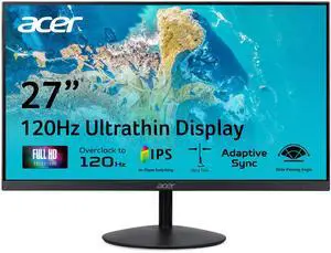 SB270 G0bi 27" IPS Full HD (1920 x 1080) Ultra-Thin Zero-Frame Gaming Office Monitor | Adaptive-Sync Support (FreeSync Compatible) | Up to 120Hz Refresh | 1ms (VRB) | Tilt | HDMI & VGA Ports SB270 G0bi 27" IPS Full HD (1920 x 1080) Ultra-Thin Zero-Frame Gaming Office Monitor | Adaptive-Sync Support (FreeSync Compatible) | Up to 120Hz Refresh | 1ms (VRB) | Tilt | HDMI & VGA Ports