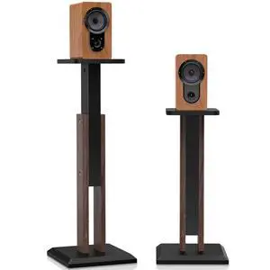 Wood Speaker Stands Pair, 25''to 34'' Height Adjustable Speaker Stands | Universal Floor Bookshelf Speaker Stands Studio Monitor Stands for Surround Sound, Enhanced Audio Listening Experience Wood Speaker Stands Pair, 25''to 34'' Height Adjustable Speaker Stands | Universal Floor Bookshelf Speaker Stands Studio Monitor Stands for Surround Sound, Enhanced Audio Listening Experience