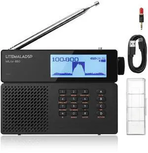 MLite-880 SDR Shortwave Radio Receiver with Aviation Band | 5000mAh battery, SSB/LSB/USB/CW modes, DSP noise reduction, waterfall spectrum display MLite-880 SDR Shortwave Radio Receiver with Aviation Band | 5000mAh battery, SSB/LSB/USB/CW modes, DSP noise reduction, waterfall spectrum display