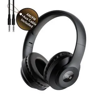 X5 AM FM Radio Headphones, Rechargeable Portable Radio Headset for Mowing | Excellent am fm Reception, Preset, Long Battery Life, Soft radio Ear Muffs for Jogging, Cycling, Meeting, Church X5 AM FM Radio Headphones, Rechargeable Portable Radio Headset for Mowing | Excellent am fm Reception, Preset, Long Battery Life, Soft radio Ear Muffs for Jogging, Cycling, Meeting, Church