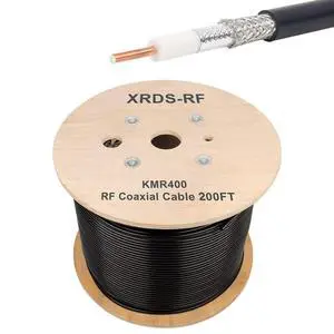KMR400 RF Coaxial Cable 50 Ohm Low Loss Coax Cable with NO Connectors 200FT KMR400 RF Coaxial Cable 50 Ohm Low Loss Coax Cable with NO Connectors 200FT