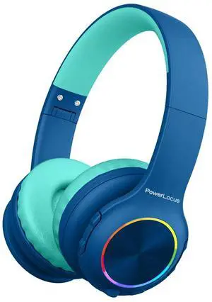 PLED Kids Bluetooth Headphones, Kids Wireless Headphones with LED Lights, 74/85/94dB Safe Volume, Micro SD, AUX Cable, Hi-Fi Stereo, Built-in Mic Over Ear Kid Headphone for Travel/Tablet/PC PLED Kids Bluetooth Headphones, Kids Wireless Headphones with LED Lights, 74/85/94dB Safe Volume, Micro SD, AUX Cable, Hi-Fi Stereo, Built-in Mic Over Ear Kid Headphone for Travel/Tablet/PC