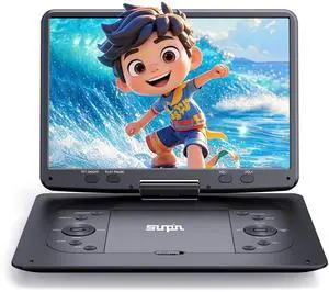16.9''Portable DVD Player with 14.1''HD Large Screen, 5 Hours Rechargeable Battery, Kids DVD Players for Car Travel, USB/SD Card/Sync TV and Multiple Disc Formats, Black 16.9''Portable DVD Player with 14.1''HD Large Screen, 5 Hours Rechargeable Battery, Kids DVD Players for Car Travel, USB/SD Card/Sync TV and Multiple Disc Formats, Black