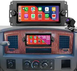 Car Radio for Dodge Ram 1500/2500/3500 2006-2008, Dakota 2005-2007, Durango 2004-2009, Chrysler 300C/300 Jeep Grand Cherokee 2005-2007, 6.86'' Touchscreen Stereo Carplay Android Auto GPS FM BT Camera Car Radio for Dodge Ram 1500/2500/3500 2006-2008, Dakota 2005-2007, Durango 2004-2009, Chrysler 300C/300 Jeep Grand Cherokee 2005-2007, 6.86'' Touchscreen Stereo Carplay Android Auto GPS FM BT Camera