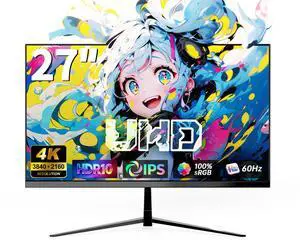 27 Inch 4K UHD Monitor, IPS Computer Monitor, HDR10, 100% sRGB | 3840x2160 Ultra HD Display, 60Hz, AMD FreeSync, HDMI 2.0 & DP1.4, VESA 100x100mm, 178° Viewing Angle 27 Inch 4K UHD Monitor, IPS Computer Monitor, HDR10, 100% sRGB | 3840x2160 Ultra HD Display, 60Hz, AMD FreeSync, HDMI 2.0 & DP1.4, VESA 100x100mm, 178° Viewing Angle