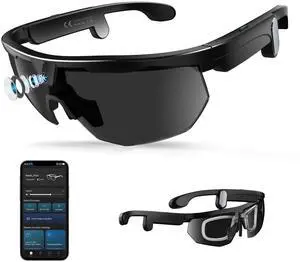 AI Cycling Camera Glasses with 4K Video & 32MP Photo, Polarized UV400 Smart Sunglasses with Camera, EIS Stabilization, IP66 Waterproof Bluetooth Glasses for Men Women Biking Running Baseball AI Cycling Camera Glasses with 4K Video & 32MP Photo, Polarized UV400 Smart Sunglasses with Camera, EIS Stabilization, IP66 Waterproof Bluetooth Glasses for Men Women Biking Running Baseball