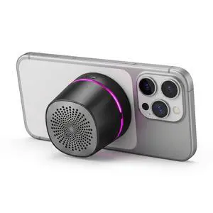 Magnetic Portable Bluetooth Speaker, Shower Speaker with Wireless Charge | RGB LED Magnetic Portable Bluetooth Speaker, Shower Speaker with Wireless Charge | RGB LED