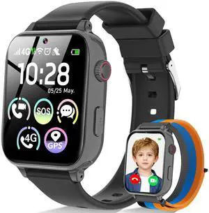 4G Kids Smart Watch for Boys Girls with GPS Tracker, SOS, Two Way Call Video Calling Voice Chat,School Mode, Alarm Clock,Safe Zones,Pedometer,Stopwatch,Games Children Smartwatch for 4-12 (4G Blac) 4G Kids Smart Watch for Boys Girls with GPS Tracker, SOS, Two Way Call Video Calling Voice Chat,School Mode, Alarm Clock,Safe Zones,Pedometer,Stopwatch,Games Children Smartwatch for 4-12 (4G Blac)