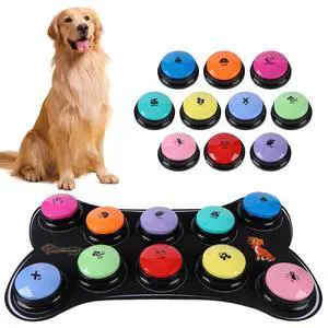 Dog Buttons for Communication 10 Dog Talking Buttons Starter Set 30S HD Recordable Training Buttons with Waterproof Anti-Slip Mat + 50 Scene Stickers Dog Buttons for Communication 10 Dog Talking Buttons Starter Set 30S HD Recordable Training Buttons with Waterproof Anti-Slip Mat + 50 Scene Stickers