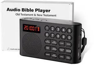 KJV Audio Bible Player for Seniors & Blind, Portable Talking Bible | King James Version Electronic Bible, Old & New Testament, 26H Playtime, Quick Navigation, Displays Real-time Power for Gift KJV Audio Bible Player for Seniors & Blind, Portable Talking Bible | King James Version Electronic Bible, Old & New Testament, 26H Playtime, Quick Navigation, Displays Real-time Power for Gift