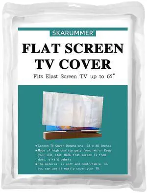 Foam Flat Screen TV Cover Fits Up to 65''W x 36''H, Flat Screen TV Protection During House Moving, Storing, or Home Renovation Foam Flat Screen TV Cover Fits Up to 65''W x 36''H, Flat Screen TV Protection During House Moving, Storing, or Home Renovation