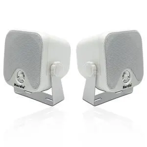 4" Heavy Duty Waterproof Boat Marine Box Outdoor Speakers Surface Mounted for Skid Steer ATV UTV RZR Golf Cart (White) 4" Heavy Duty Waterproof Boat Marine Box Outdoor Speakers Surface Mounted for Skid Steer ATV UTV RZR Golf Cart (White)