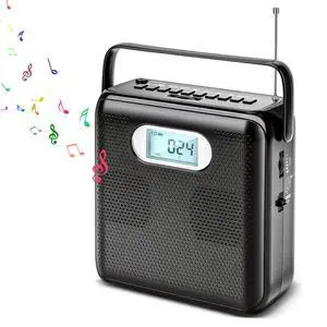 Portable CD Player with Bluetooth, Built-in Stereo Speakers, A-B Repeat & Speed Control, FM Radio Boombox with USB Transcription, AUX/Headphone Jack & LCD Display for Home Portable CD Player with Bluetooth, Built-in Stereo Speakers, A-B Repeat & Speed Control, FM Radio Boombox with USB Transcription, AUX/Headphone Jack & LCD Display for Home