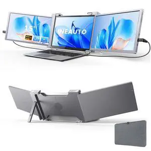 15 1080P FHD Laptop Screen Extender, Portable Triple Monitor for Laptop, Compatible 15"-17" with USB-C/HDMI Port, Plug and Play for Mac/Windows/Android, Triple Screen for Multitasking 15 1080P FHD Laptop Screen Extender, Portable Triple Monitor for Laptop, Compatible 15"-17" with USB-C/HDMI Port, Plug and Play for Mac/Windows/Android, Triple Screen for Multitasking