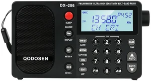 DX-286 Portable Radio, with TEF6686 Automotive Chip,LW,AM, FM, Shortwave,Data System(RBDS/RDS),Antenna Attenuator,Antenna Switch, AMP Switch,1000 Presets,Tone Switch,Clock/UTC/Alarm/Sleep DX-286 Portable Radio, with TEF6686 Automotive Chip,LW,AM, FM, Shortwave,Data System(RBDS/RDS),Antenna Attenuator,Antenna Switch, AMP Switch,1000 Presets,Tone Switch,Clock/UTC/Alarm/Sleep
