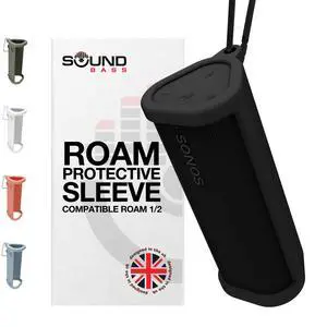 Heavy Duty Protective Carrying Case for Sonos Roam 2 | Black | Compatible with Sonos Roam, Roam 2 & Roam SL | Includes Bluetooth Button | Protect Your Wireless Speaker | Cover / Sleeve Heavy Duty Protective Carrying Case for Sonos Roam 2 | Black | Compatible with Sonos Roam, Roam 2 & Roam SL | Includes Bluetooth Button | Protect Your Wireless Speaker | Cover / Sleeve