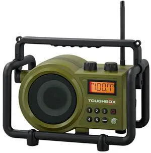 TB-100 TOUGHBOX FM/AM/Aux Ultra-Rugged Digital Rechargeable Radio, Green TB-100 TOUGHBOX FM/AM/Aux Ultra-Rugged Digital Rechargeable Radio, Green