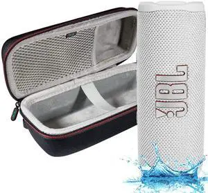 Flip 6 - Waterproof Portable Bluetooth Speaker, Powerful Sound and deep bass, IPX7 Waterproof, 12 Hours of Playtime with Megen Hardshell Case - White Flip 6 - Waterproof Portable Bluetooth Speaker, Powerful Sound and deep bass, IPX7 Waterproof, 12 Hours of Playtime with Megen Hardshell Case - White